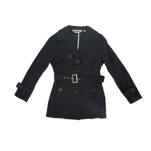 Bonjour Black Button Up Pea Coat Size Medium Girl’s